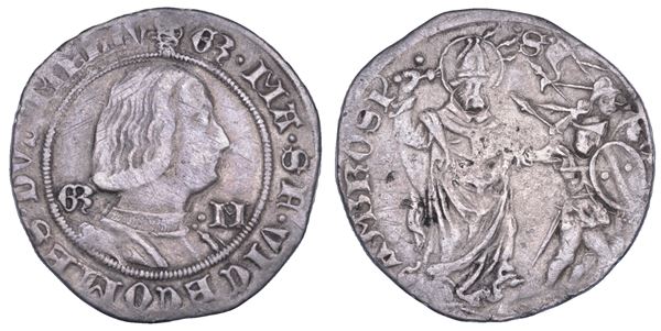 MILANO. GALEAZZO MARIA SFORZA, 1466-1476. Grosso da 4 soldi.