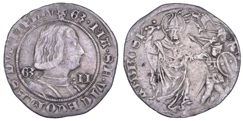 MILANO. GALEAZZO MARIA SFORZA, 1466-1476. Grosso da 4 soldi.  - Asta Numismatica - Cambi Casa d'Aste