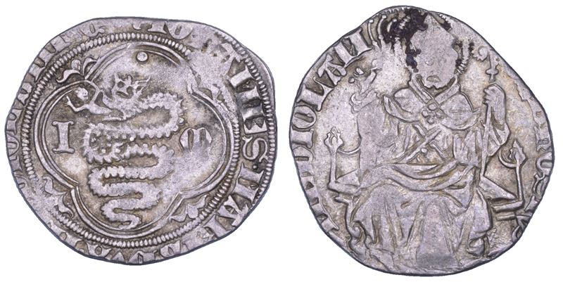 MILANO. GIOVANNI MARIA VISCONTI, 1402-1412. Grosso o pegione.  - Asta Numismatica - Cambi Casa d'Aste