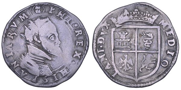 MILANO. FILIPPO II D'ASBURGO, 1554-1598. Quarto di Scudo s.d.