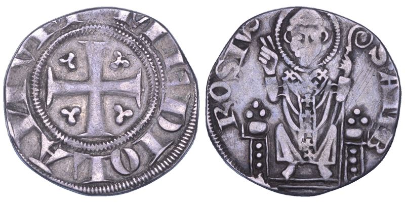 MILANO. ETA' COMUNALE, MONETE SENZA IL NOME DELL'IMPERATORE, METÀ XIII - INIZIO XIV SECOLO. Ambrosino piccolo.  - Asta Numismatica - Cambi Casa d'Aste