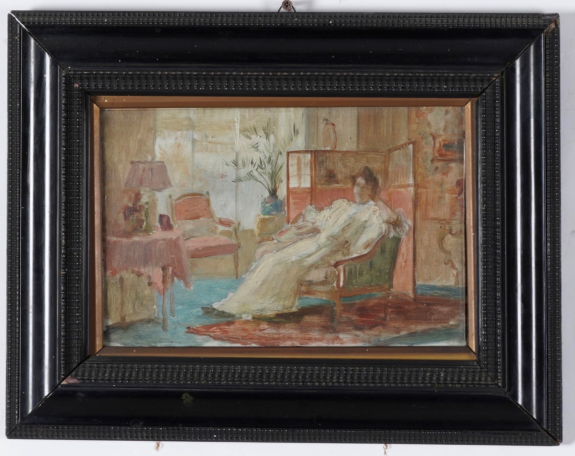 Luigi Arnaldo Vassallo (detto Gandolin) - Donna in un interno