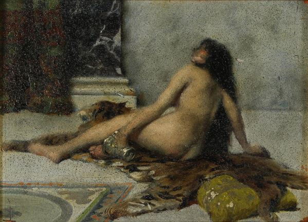 Nudo su pelle di tigre