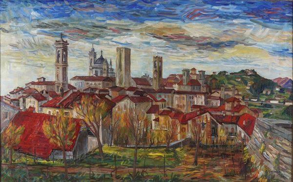 Dino Gambetti - Panorama di Bergamo Alta
