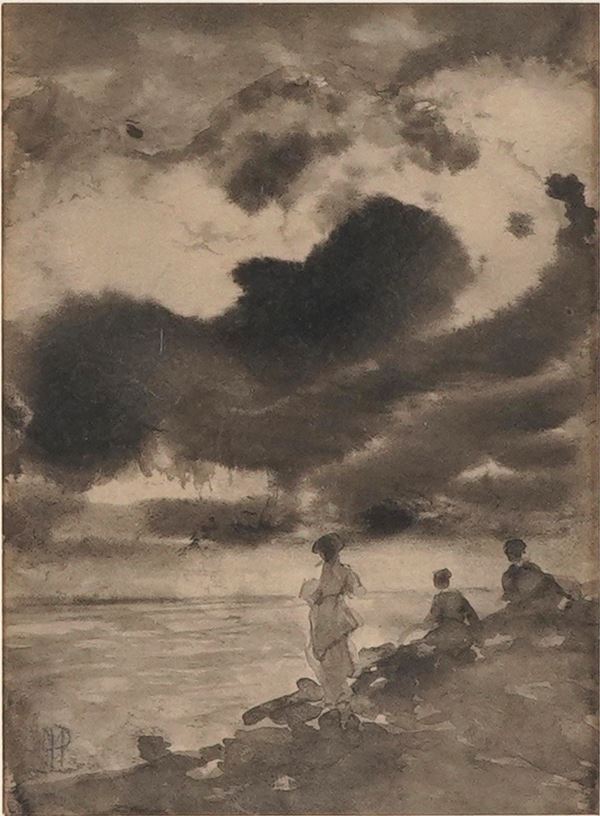 Pompeo Mariani - Figure in riva al mare