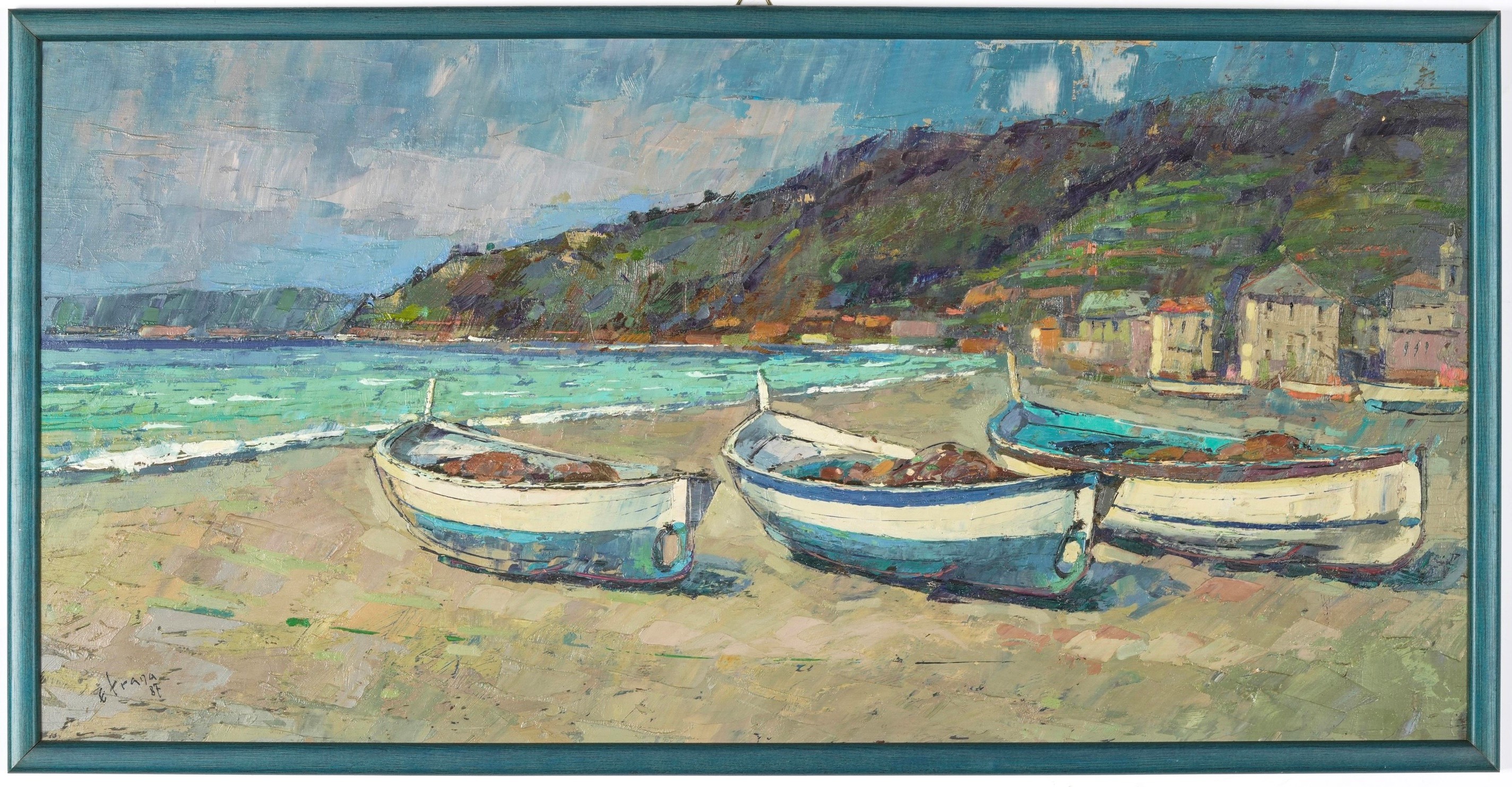 Ettore Frana - Barche sulla spiaggia