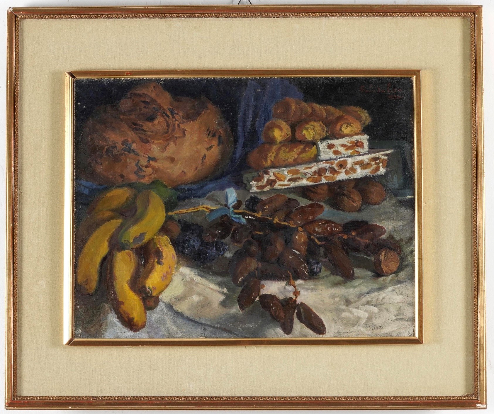 Ezio Salada - Natura morta, olio su tela applicata su faesite