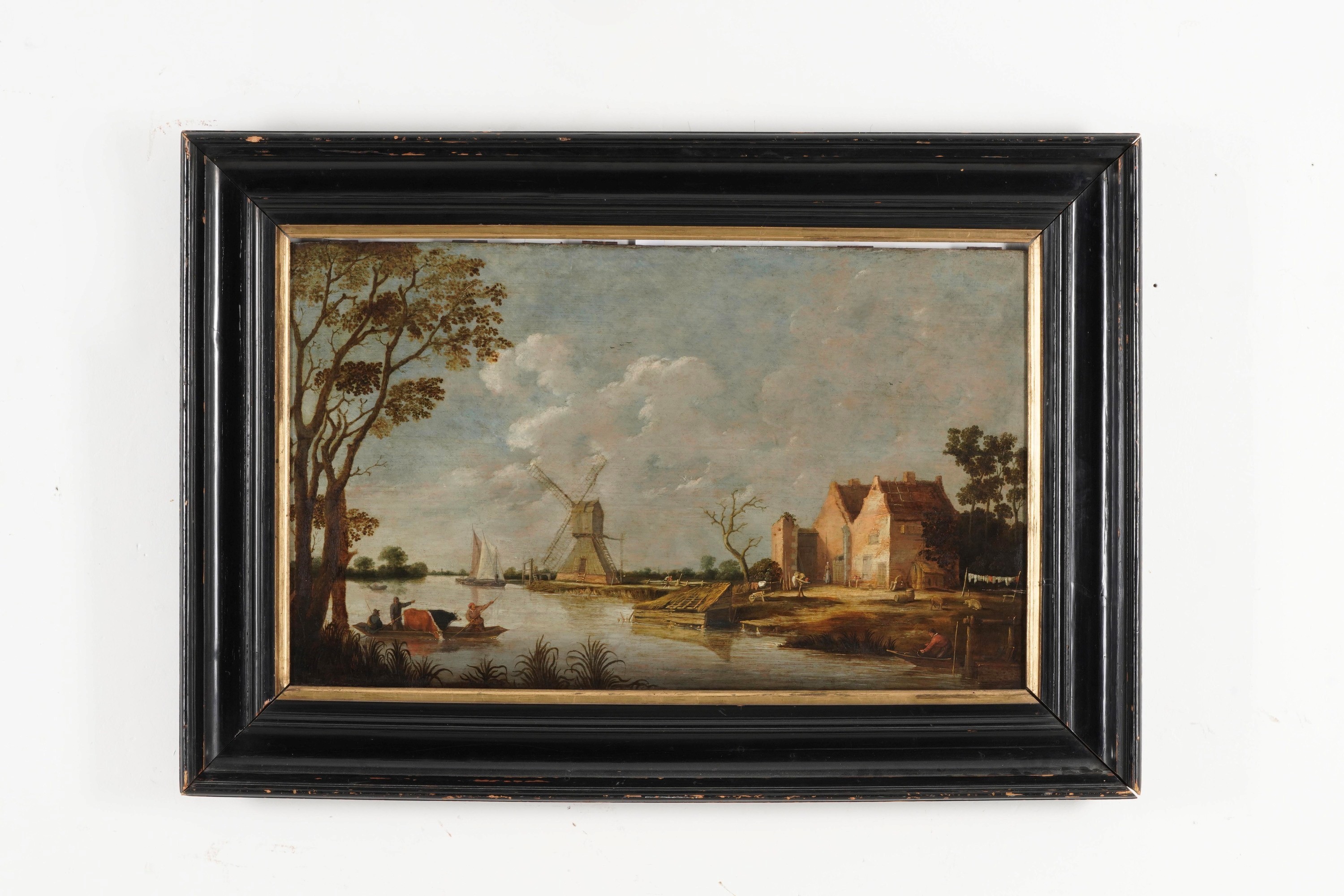 Pieter De Bloot - Paesaggio con canale e mulino