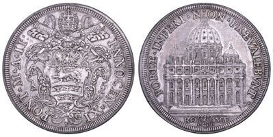 Innocenzo XI (Benedetto Odescalchi), Stato Pontificio. Piastra, 1676-1689