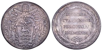 Innocenzo XI, Piastra commemorativa del pontificato per la vittoria contro i Turchi a Vienna (167...