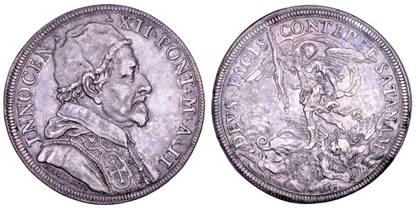 STATO PONTIFICIO. INNOCENZO XII (Antonio Pignatelli), 1691-1700. Piastra A. II/1693. Roma.