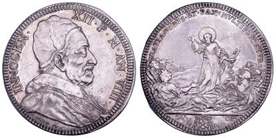 Innocenzo XII (Antonio Pignatelli), Stato Pontificio, Piastra A. VIII/1698, Roma