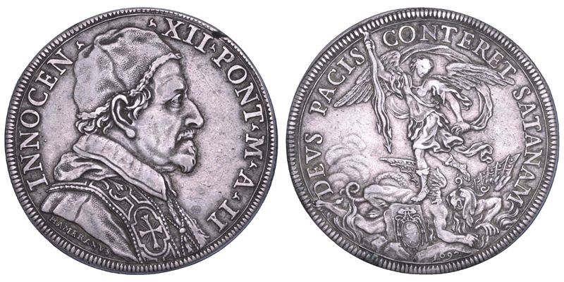 Innocenzo XII (Antonio Pignatelli), Piastra “Deus pacis conteret Satanam” 1692, Roma