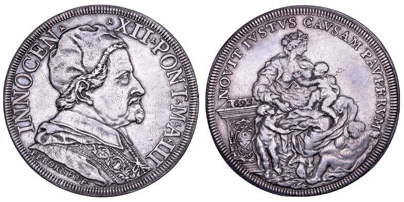 Innocenzo XII (Antonio Pignatelli), Stato Pontificio, Piastra A. III/1693, Roma