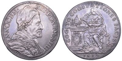 Innocenzo XII (Antonio Pignatelli), Stato Pontificio, Piastra A. IIII/1694