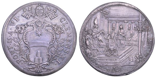 STATO PONTIFICIO. CLEMENTE XI (Giovanni Francesco Albani), 1700-1721. Piastra A. VI. Roma.