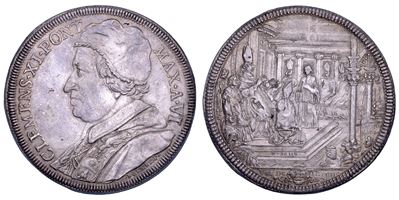 Giovanni Francesco Albani (Clemente XI), Piastra A.VI, Roma (1700-1721)