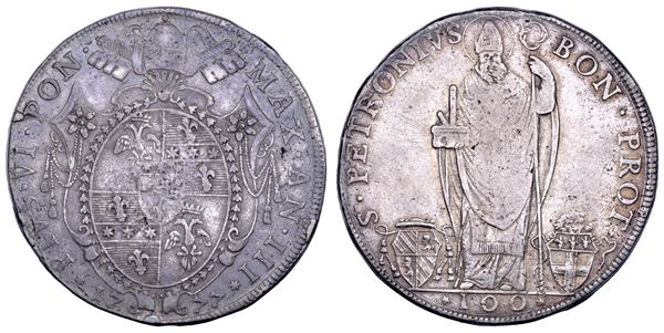 STATO PONTIFICIO. PIO VI (Giannangelo Braschi), 1775-1799. Scudo romano A. III/1777. Bologna.