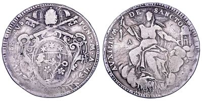 Repubblica Romana (Ancona), Scudo romano A. VI/1780 a nome di Pio VI (1798-1799)