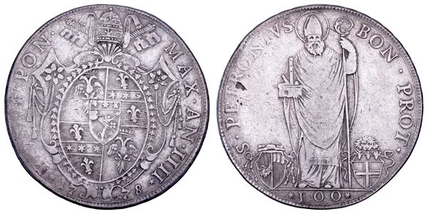 STATO PONTIFICIO. PIO VI (Giannangelo Braschi), 1775-1799. Scudo romano A. IIII/1778. Bologna.