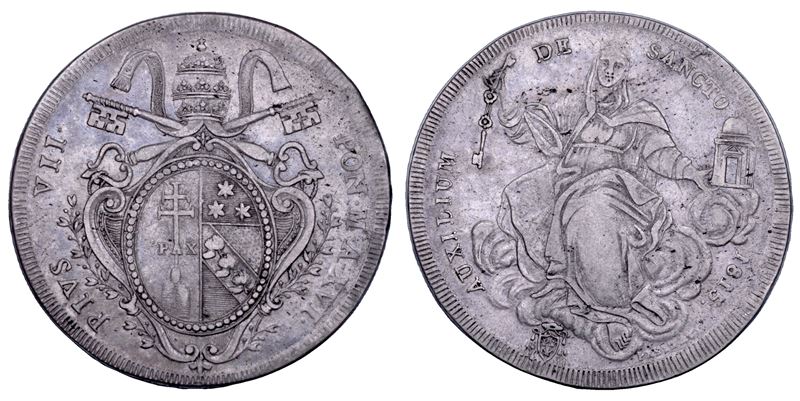 STATO PONTIFICIO. PIO VII (Gregorio Luigi Barnaba Chiaramonti), 1800-1823. Scudo romano A. XVI/1815. Roma.  - Asta Numismatica - Cambi Casa d'Aste
