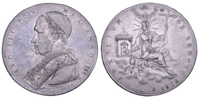 Annibale Sermattei della Genga (Leone XII), Stato Pontificio, Scudo romano datato A. III (1826)