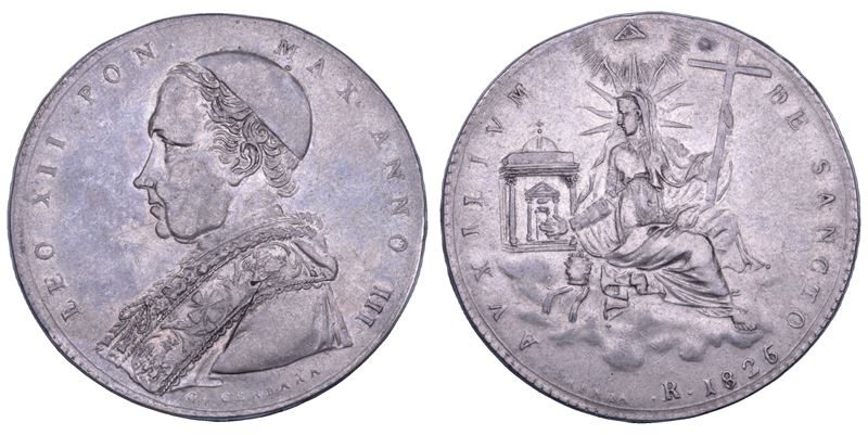 STATO PONTIFICIO. LEONE XII (Annibale Sermattei della Genga), 1823-1829. Scudo romano A. III/1826. Roma.  - Asta Numismatica - Cambi Casa d'Aste