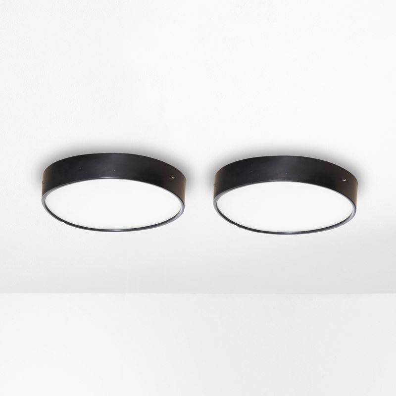Stilnovo : Due lampade a plafone o da parete  - Asta Design Lab - Cambi Casa d'Aste