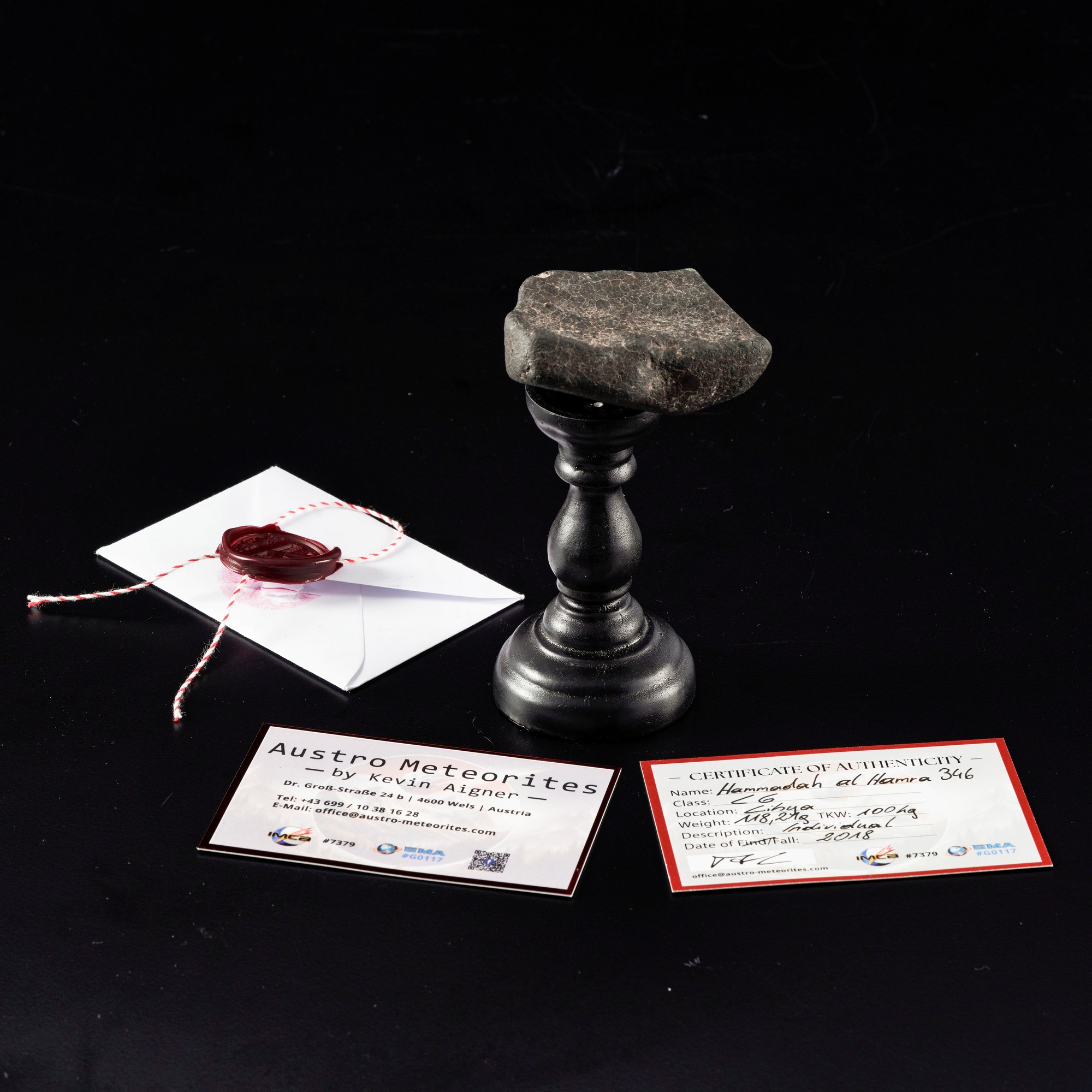 Hammadah al Hamra 346, Condrite L6 (meteorite) con crosta di fusione