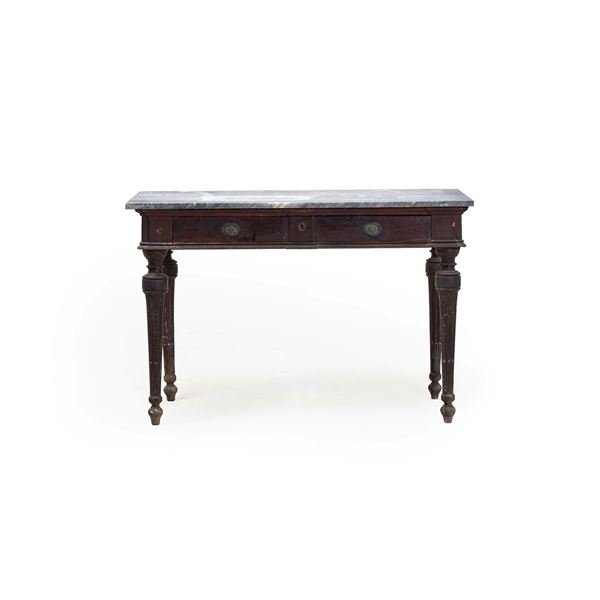 Tavolo da parete in legno. XIX secolo