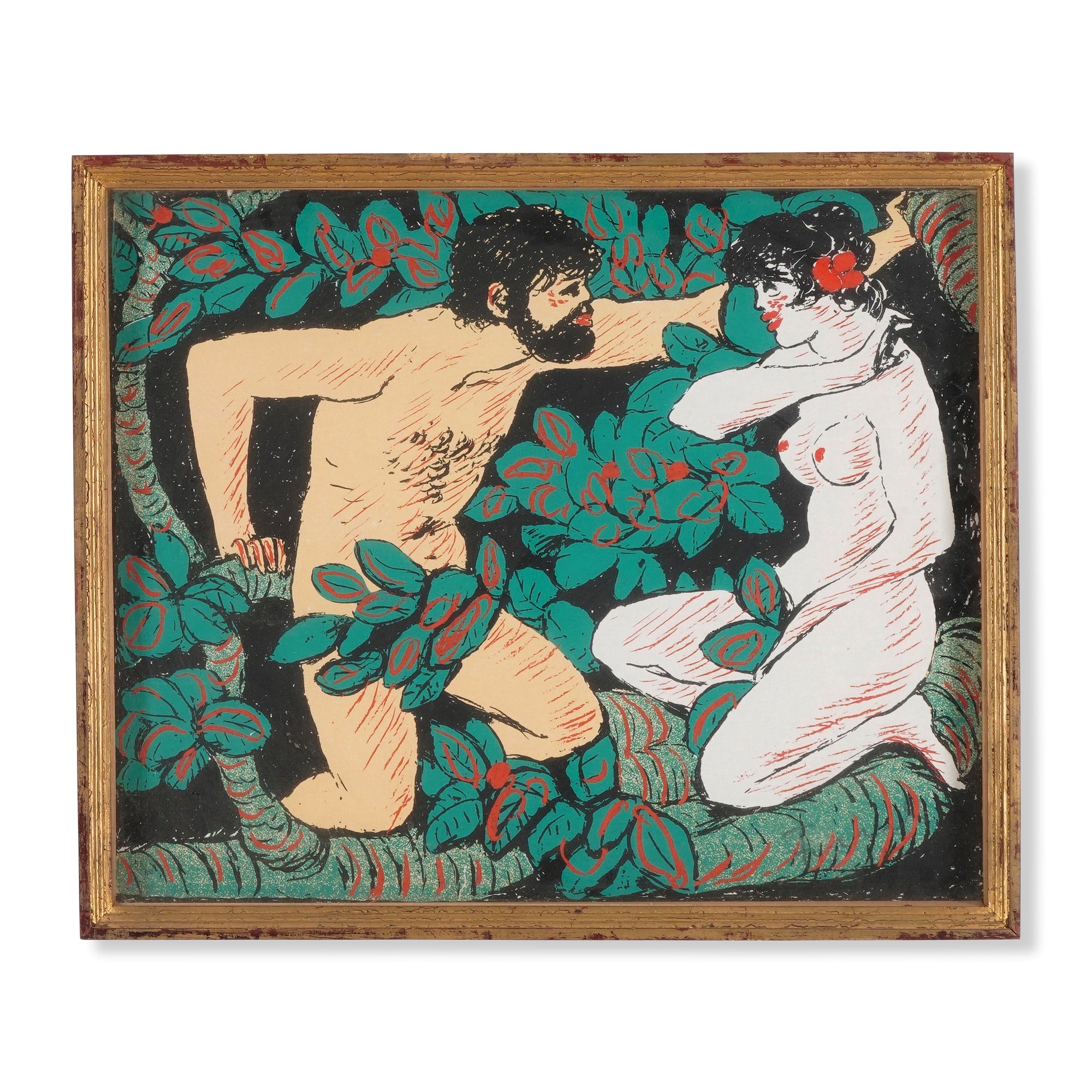 Salvatore Fiume - Adamo ed Eva (litografia, es. 55/100)