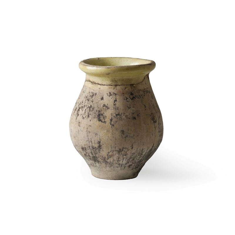 Piccolo orcio in ceramica in parte invetriata, secolo XIX  - Auction Antiques - Cambi Casa d'Aste