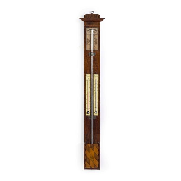 Barometro in mogano di Giuseppe Piana, secolo XIX