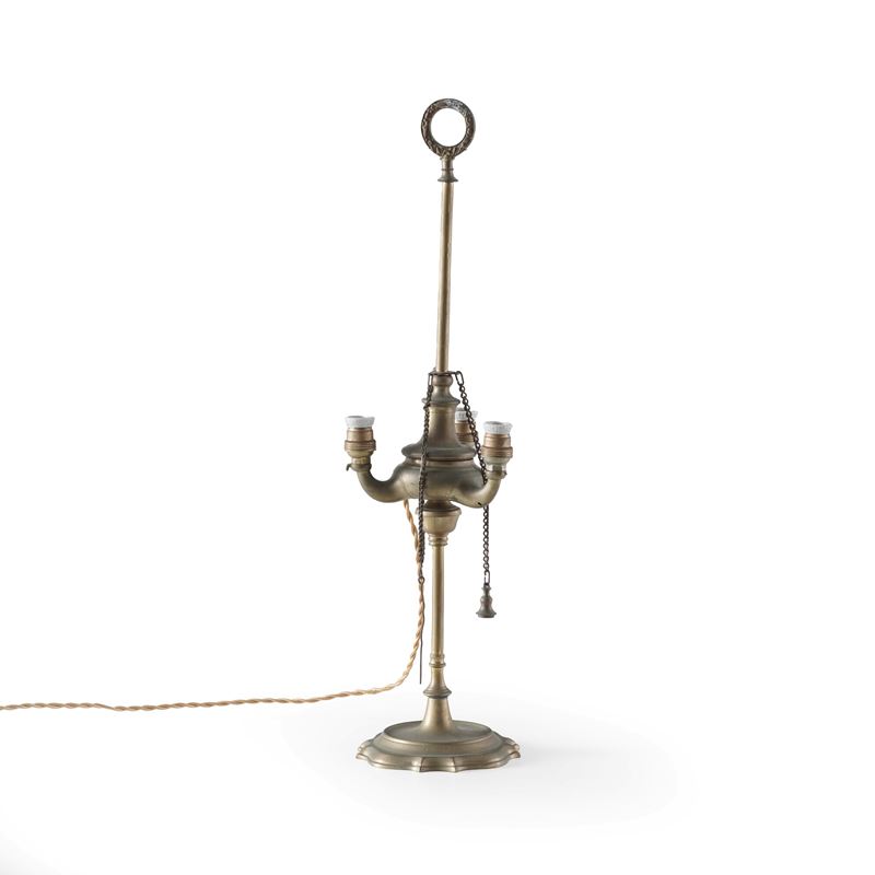 Lampada fiorentina in ottone. XIX secolo  - Auction Antiques - Cambi Casa d'Aste