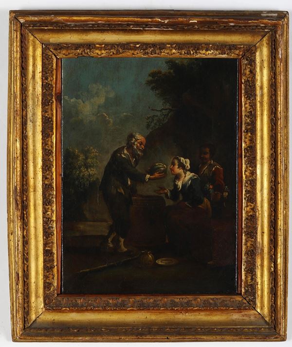 Scuola del XVIII secolo Scene di genere con contadini