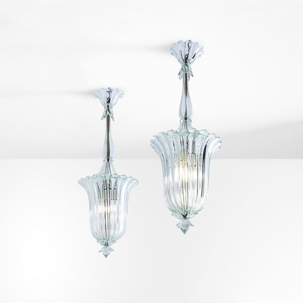 Seguso - Due lampade a sospensione