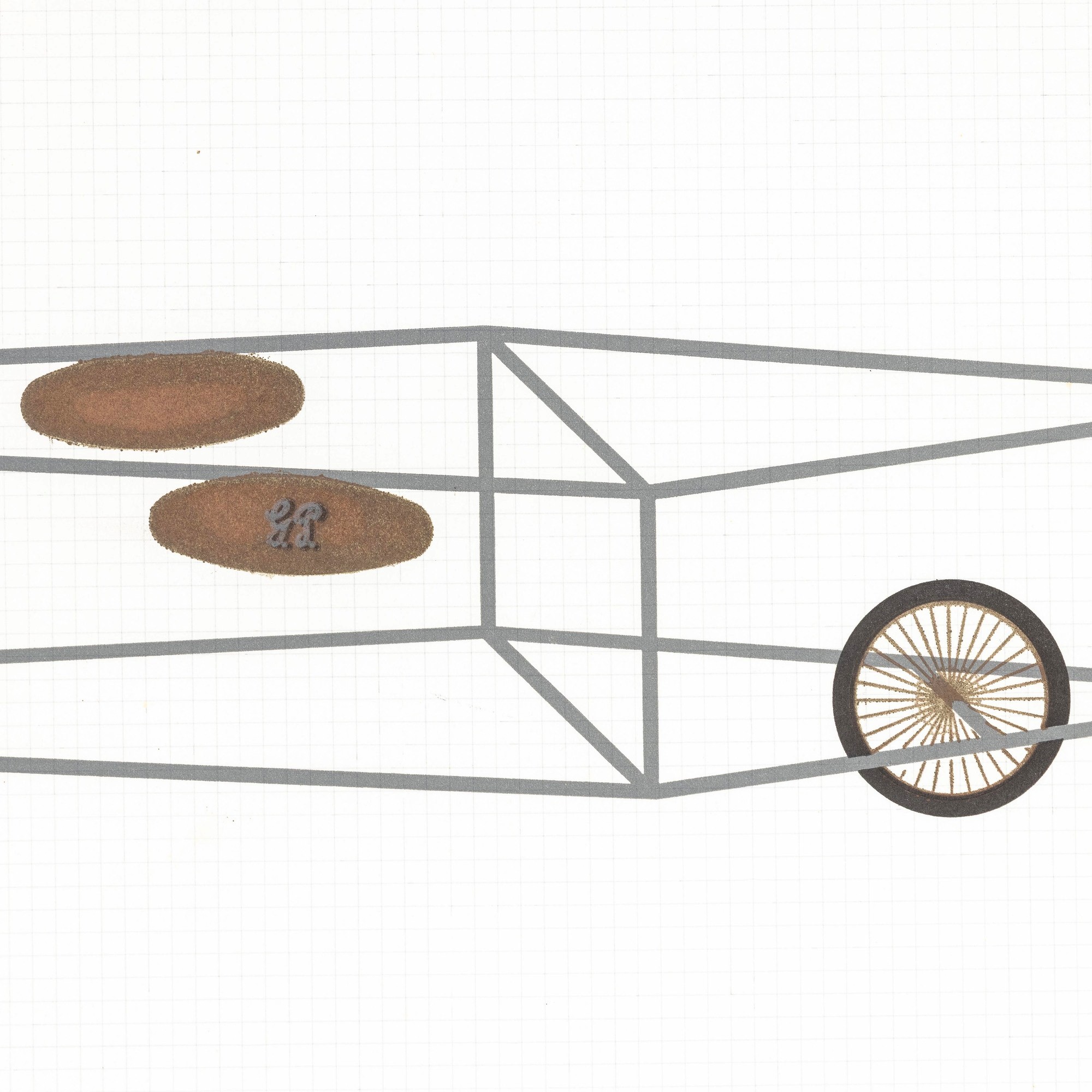 Gianni Piacentino - Vehicle-Sculptures, litografia