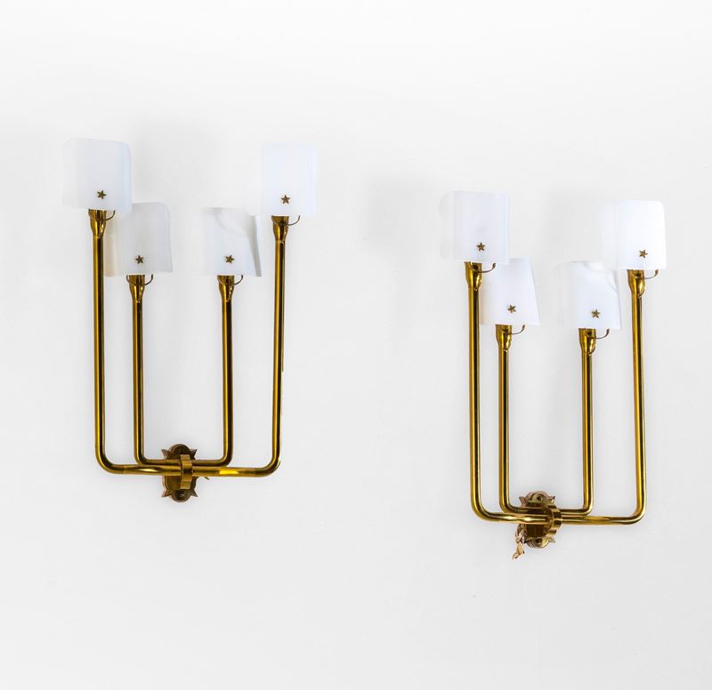 Pietro Chiesa : Due lampade da parete mod. 1268A  - Auction Design Properties - Cambi Casa d'Aste