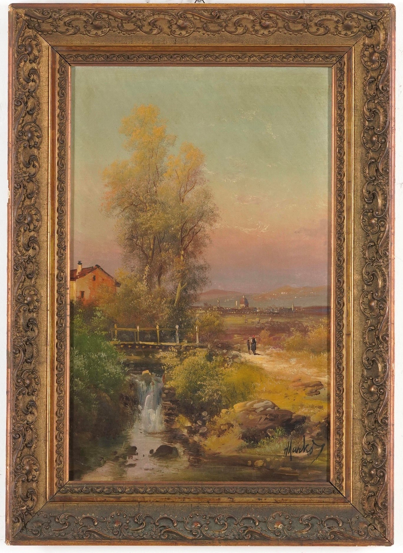 Henry Markò - Paesaggio, olio su tela