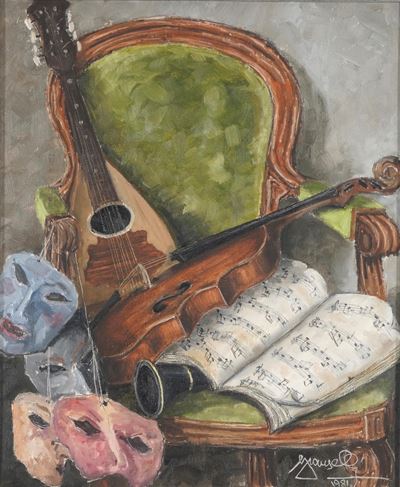 Dopo la festa, olio su tela (1981)