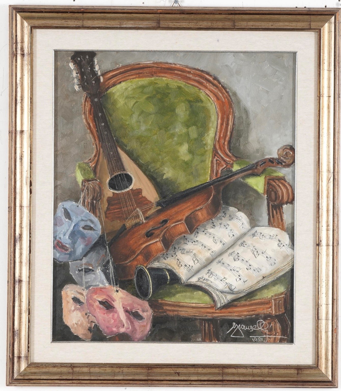 Evandro Pauselli - Dopo la festa, olio su tela (1981)