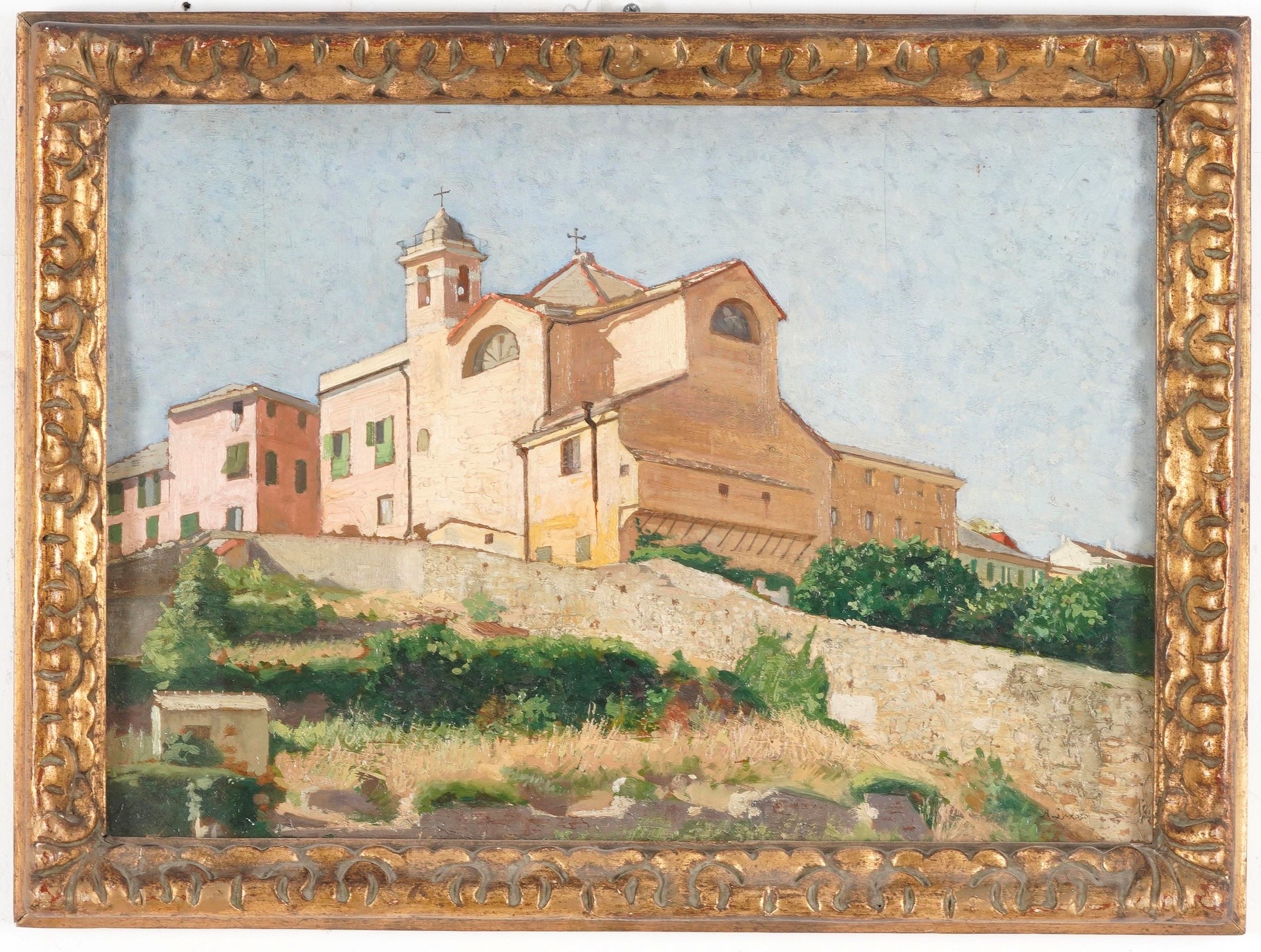 Alfredo Luxoro - Paesaggio con chiesa