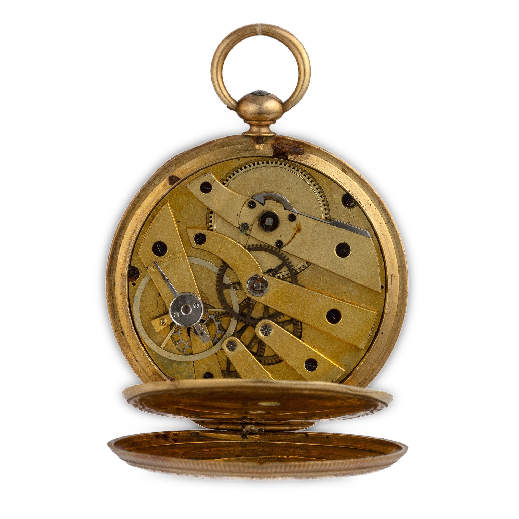 Blondel & Melly - Orologio da tasca in oro 18k con cassa decorata e smaltata, quadrante in smalto...