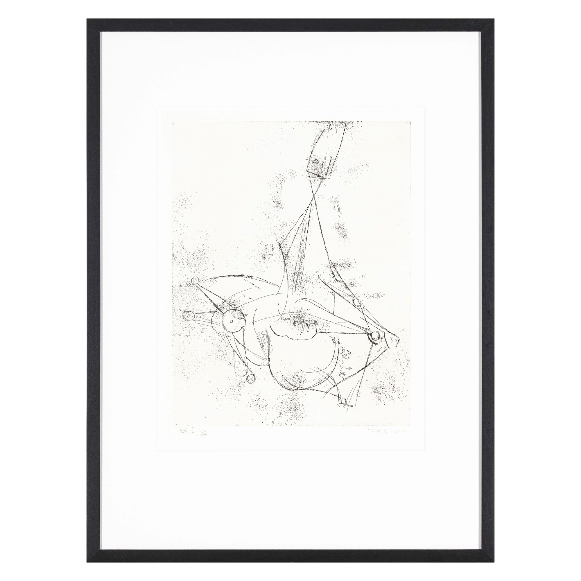 Marino Marini - Immaginazione, acquaforte puntasecca (1970)