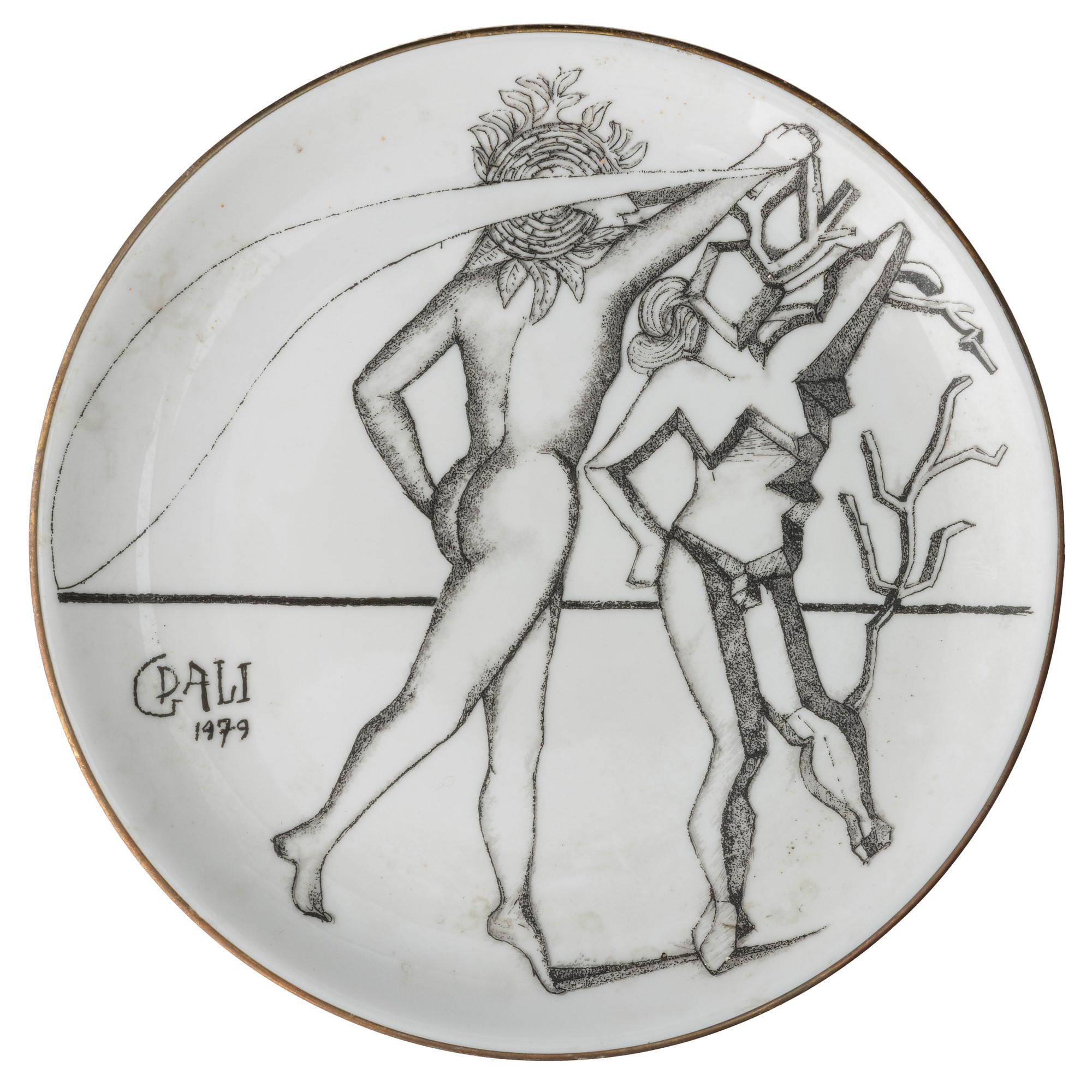 Salvador Dalì - Le arti, piatti in porcellana
