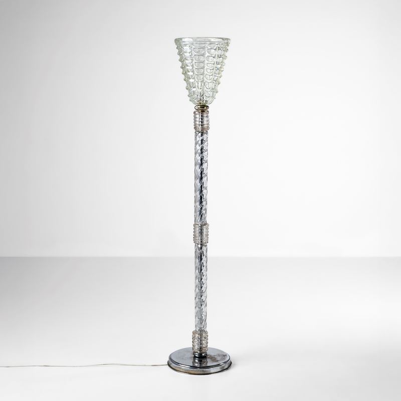 Ercole Barovier : Lampada da terra  - Auction Design Properties - Cambi Casa d'Aste