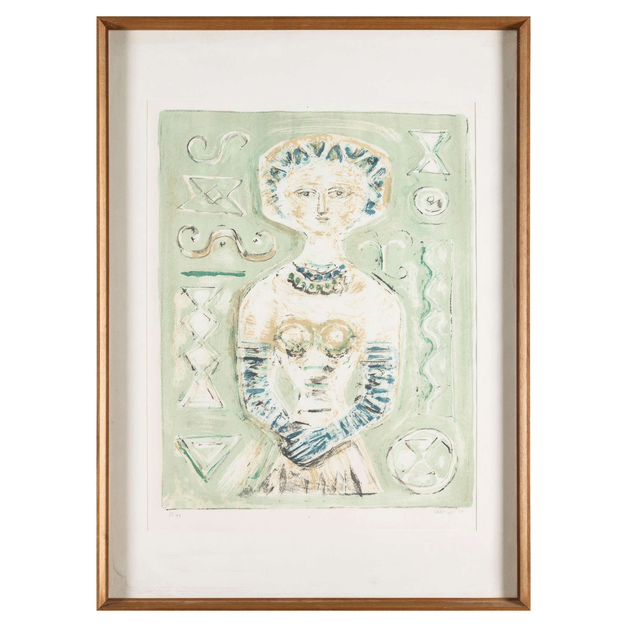 Massimo Campigli - La donna dai guanti azzurri