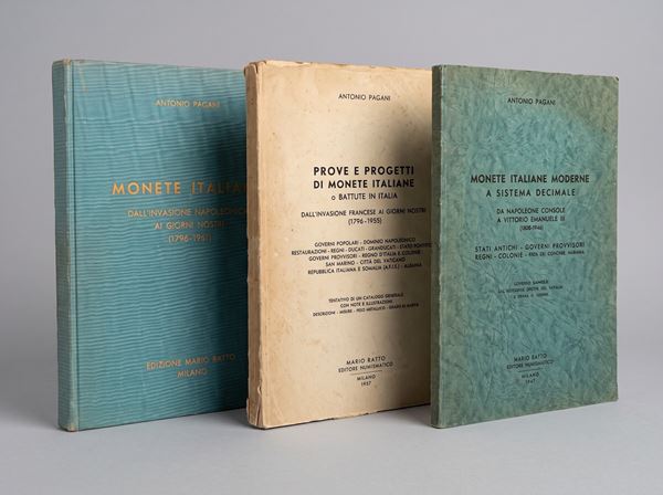 PAGANI A. Lotto di tre libri.