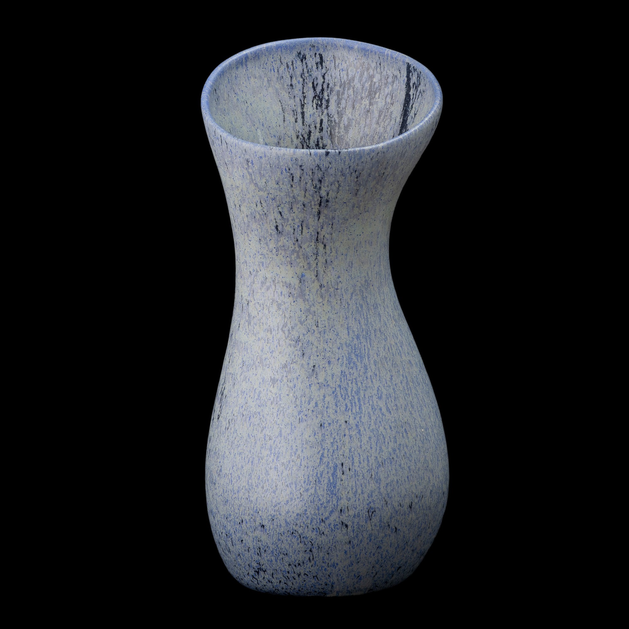Antonia Campi - Vaso a clessidra asimmetrico in terraglia a colaggio (Laveno, 1955 ca.)