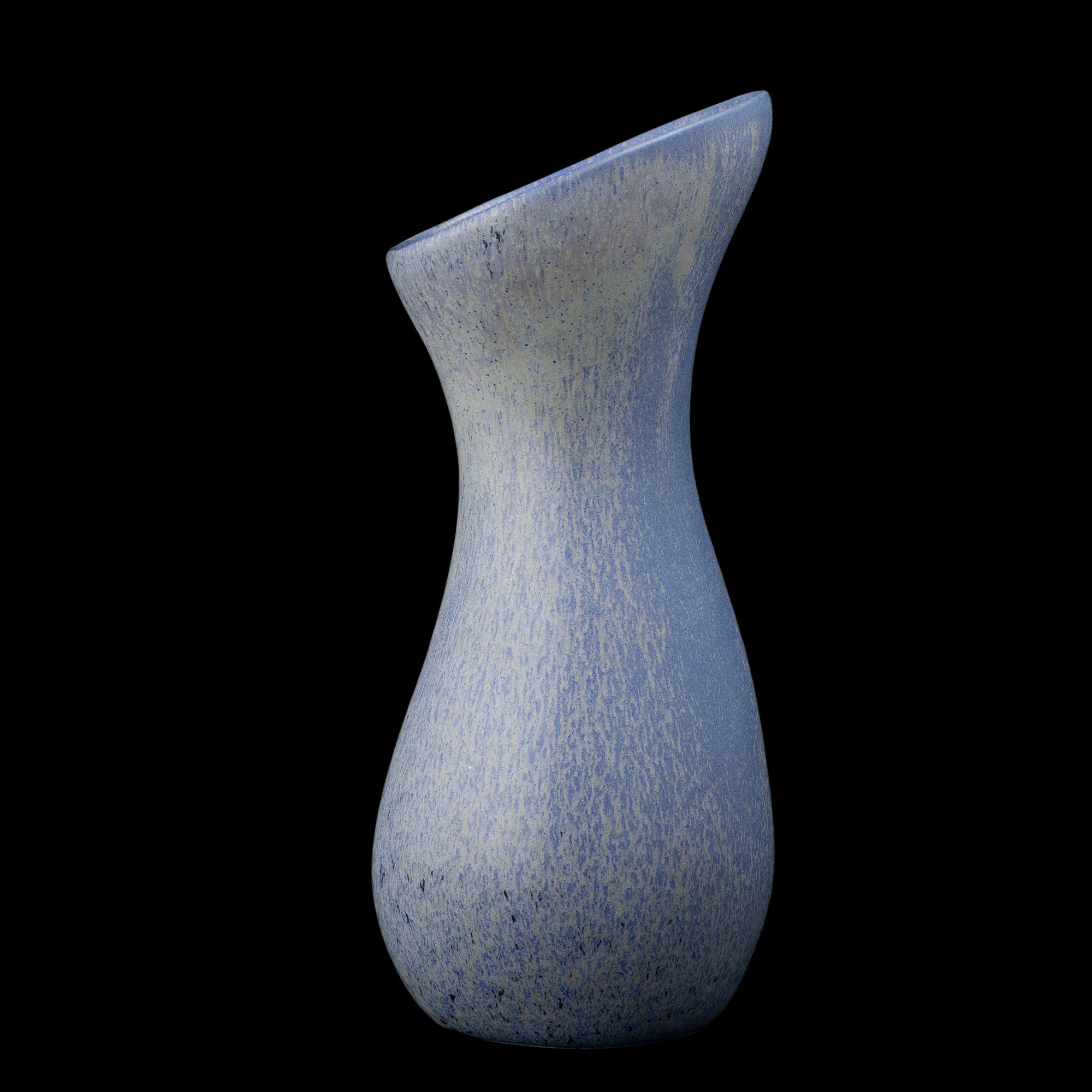 Antonia Campi - Vaso a clessidra asimmetrico in terraglia a colaggio (Laveno, 1955 ca.)